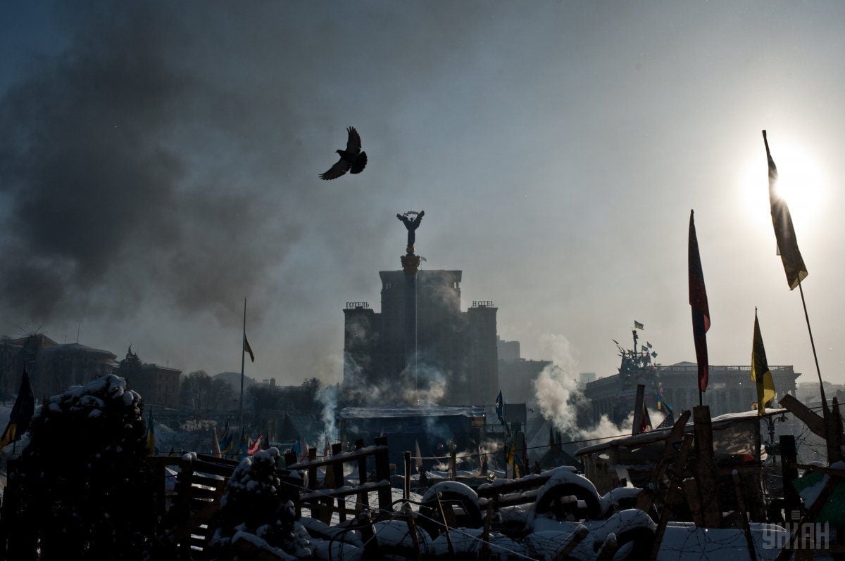 Майдан Независимости во время Революции достоинства. Фотоиллюстрация / УНИАН