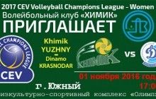 Южненский "Химик" проиграл в волейбольной Лиге чемпионов краснодарскому "Динамо"