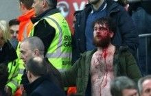 Английские болельщики подрались между собой во время матча против Шотландии (видео)