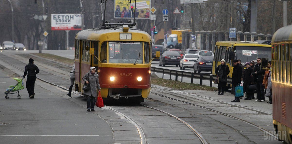 A festive tram was launched in Kiev / photo from UNIAN