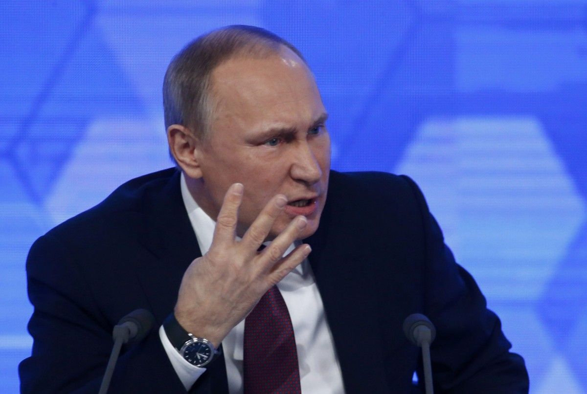 Путін на прес-конференції / Фото REUTERS Путін на прес-конференції / Фото REUTERS