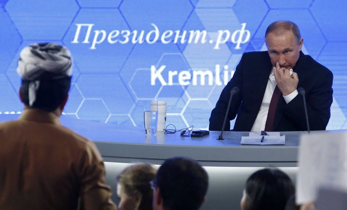 Владимир Путин во время пресс-конференции / фото REUTERS