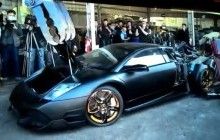 Тайваньская полиция бездушно разорвала клещами суперкар Lamborghini из-за неправильных номеров (видео)