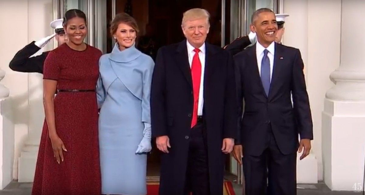 Трамп проводит встречу с Обамой / Скриншот Трамп проводит встречу с Обамой / Скриншот