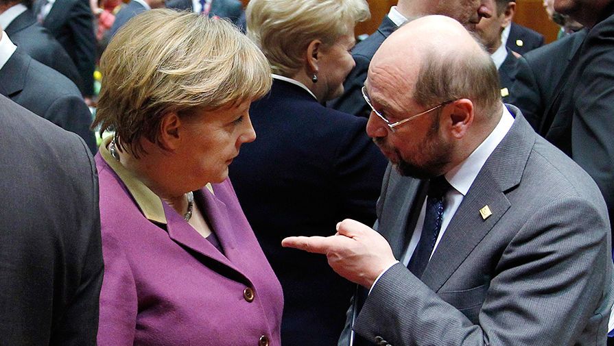 Ангела Меркель и Мартин Шульц / REUTERS