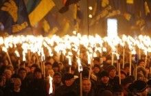 Memory of Ukraine's Stepan Bandera honored in Kyiv torchlight procession, "Viche" at Maidan (photo)