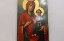 Выставка афонских святынь в Киево-Печерской лавре: старинная Иверская икона Божией Матери (фото)