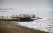 В Одесі через морози замерзло море (фоторепортаж)