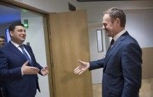 Туск выразил Украине полную поддержку в процессе мирного урегулирования конфликта на Донбассе
