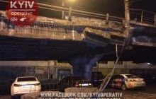 Kyiv's Shuliavsky bridge collapses on Monday (Photos)
