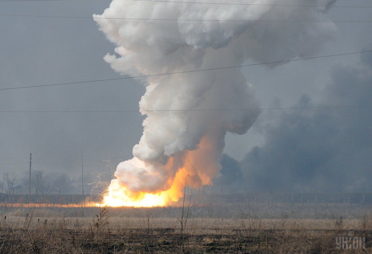 Пожар на артиллерийских складах в Балаклее / УНИАН