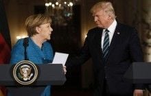 Трамп призвал Меркель продолжать сотрудничество в борьбе с боевиками "Исламского государства"