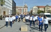 Сборная Украины совершила прогулку по Загребу перед матчем с Хорватией (фото)