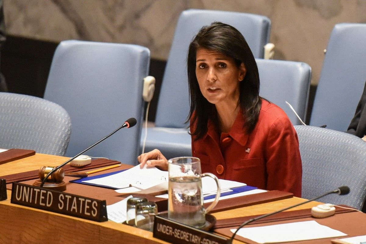 Хейли на заседании Совета Безопасности ООН по ситуации в Сирии / REUTERS