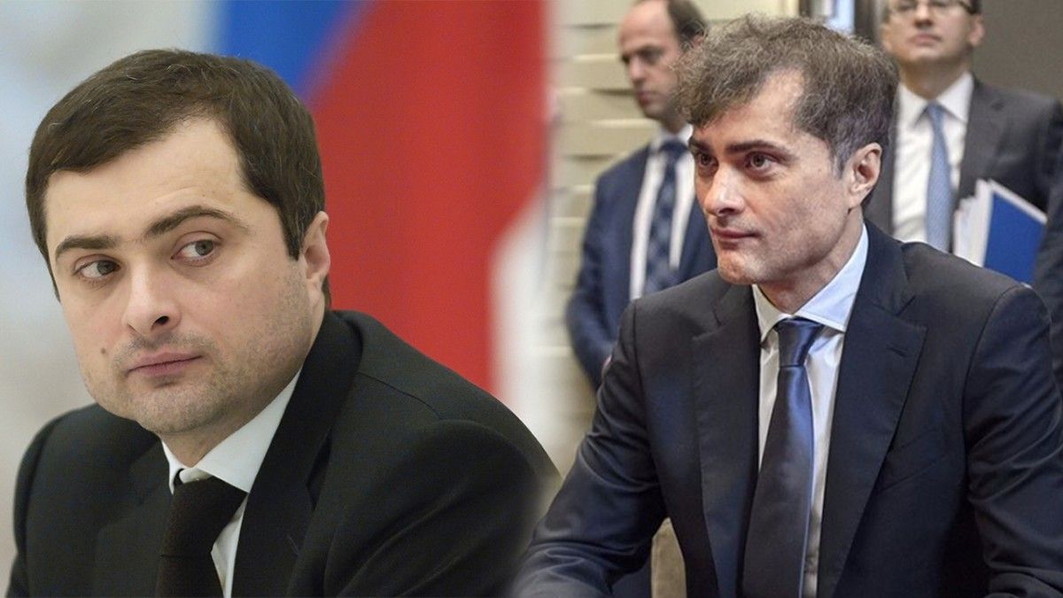 У Мережі обговорюють сильно схудлого Суркова / Колаж УНІАН У Мережі обговорюють сильно схудлого Суркова / Колаж УНІАН