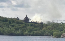 На Хортице горел один из куреней Запорожской Сечи