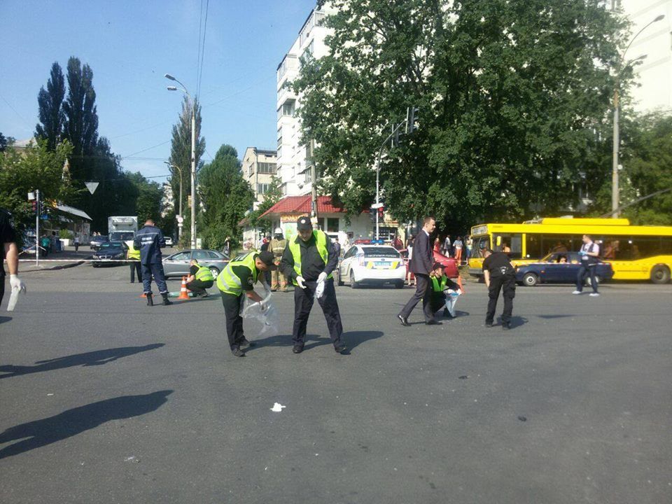На месте происшествия работают правоохранители / Полиция Киева