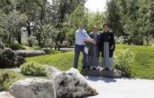 Кличко разом з мером Кіото відкрив Сад каміння та висадив сакури в оновленому парку Кіото у столиці