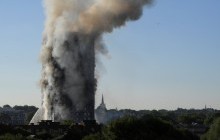 В Лондоне горит 27-этажный дом, десятки людей пострадали (фоторепортаж)