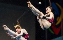 Український жіночий дует став п'ятим у стрибках з триметрового трампліна на чемпіонаті Європи у Києві