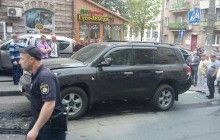 В центре Киева взорвался внедорожник