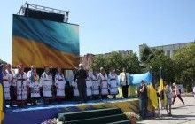 У Житомирі з нагоди Дня Конституції України відбулося масове виконання гімну