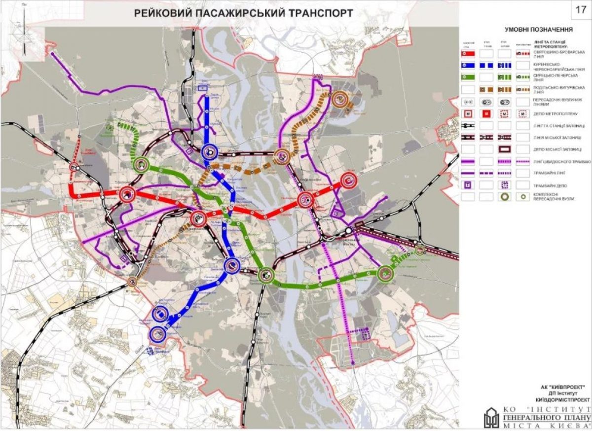 В Киеве будет пять веток метро: опубликована карта проекта | УНИАН