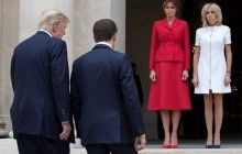 Трамп разозлил феминисток комплиментом жене Макрона (фото)