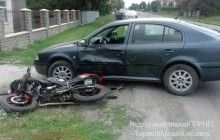 На Тернопільщині у вихідні внаслідок аварій госпіталізовано двох мотоциклістів