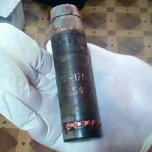 Граната с попала Дмитрию в левую ногу, где застряла и не разорвалась / Фото facebook.com/verbytskaalona Граната с попала Дмитрию в левую ногу, где застряла и не разорвалась / Фото facebook.com/verbytskaalona