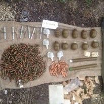Cache with weapons, ammo discovered near Kyiv