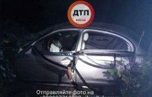 Під Києвом переповнений "Ягуар" влетів у стовп: шестеро людей постраждали (фото)
