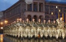 Украинские военные провели генеральную репетицию парада несмотря на дождь (фото)