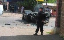 В российской Уфе взорвался автомобиль с человеком в салоне (видео)