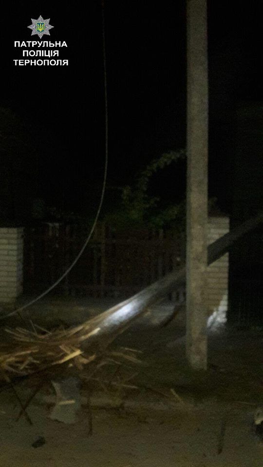 У Тернополі нетверезий водій зніс електроопору У Тернополі нетверезий водій зніс електроопору