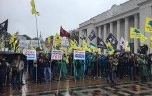 В полиции озвучили масштабы протеста владельцев авто на еврономерах в Киеве (фото, видео)