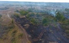 В Полтавской области горит около 9 гектаров торфяника