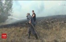 У Черкаській області другу добу горять торфовища, пожежа охопила майже 50 гектарів (відео)