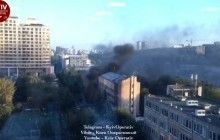 В центре Киева вспыхнул серьезный пожар (видео)