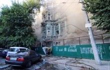 В центре Одессы снова загорелся памятник архитектуры - дом Руссова (фото, видео)