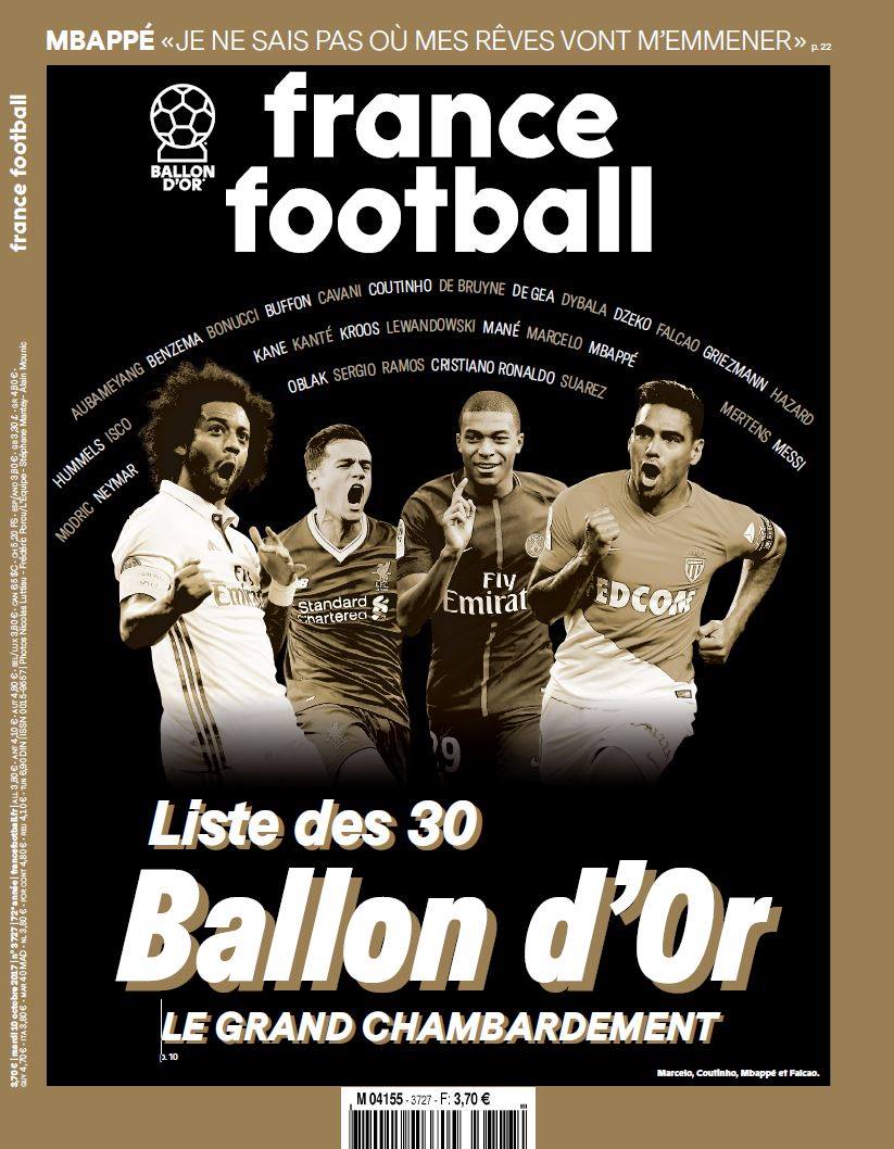 Обложка свежего номера журнала France Football / facebook.com/Francefootball.fr Обложка свежего номера журнала France Football / facebook.com/Francefootball.fr