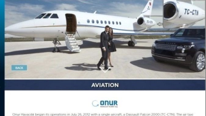 Година польоту реактивного 10-місного літака Falcon 2000, що належить турецькій компанії Onur, коштує 6 тис. доларів США / скріншот Година польоту реактивного 10-місного літака Falcon 2000, що належить турецькій компанії Onur, коштує 6 тис. доларів США / скріншот