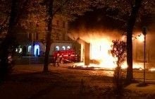 Branch office of Russia's SberBank in Lviv destroyed in night fire