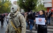 У Кривому Розі провели мітинг проти забруднення повітря заводом "АрселорМіттал" (фоторепортаж)