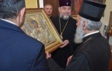 Митрополит Симеон подарил Сербскому Патриарху икону Богородицы