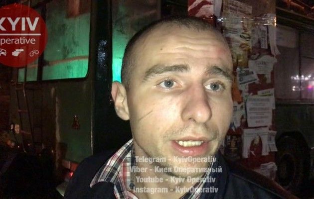В Киеве пьяный водитель въехал в троллейбус facebook.com/KyivOperativ 