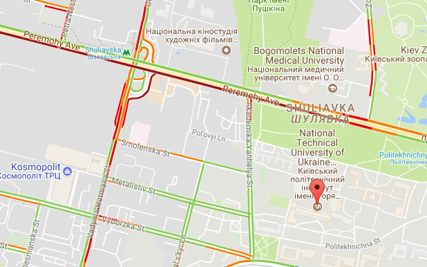 Пробка біля КПІ / infoportal.kiev.ua Пробка біля КПІ / infoportal.kiev.ua