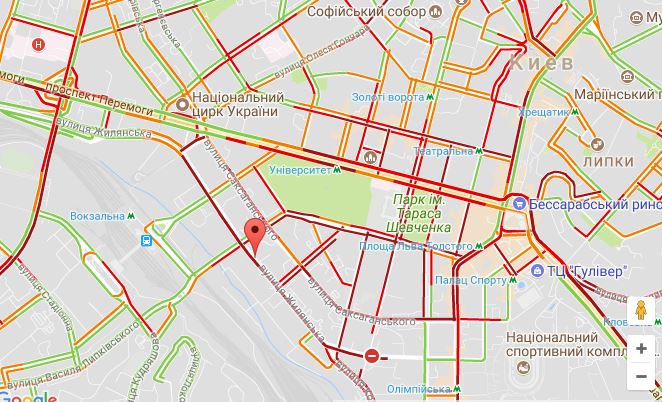 Киев стоит в 6-балльных пробках / infoportal.kiev.ua Киев стоит в 6-балльных пробках / infoportal.kiev.ua