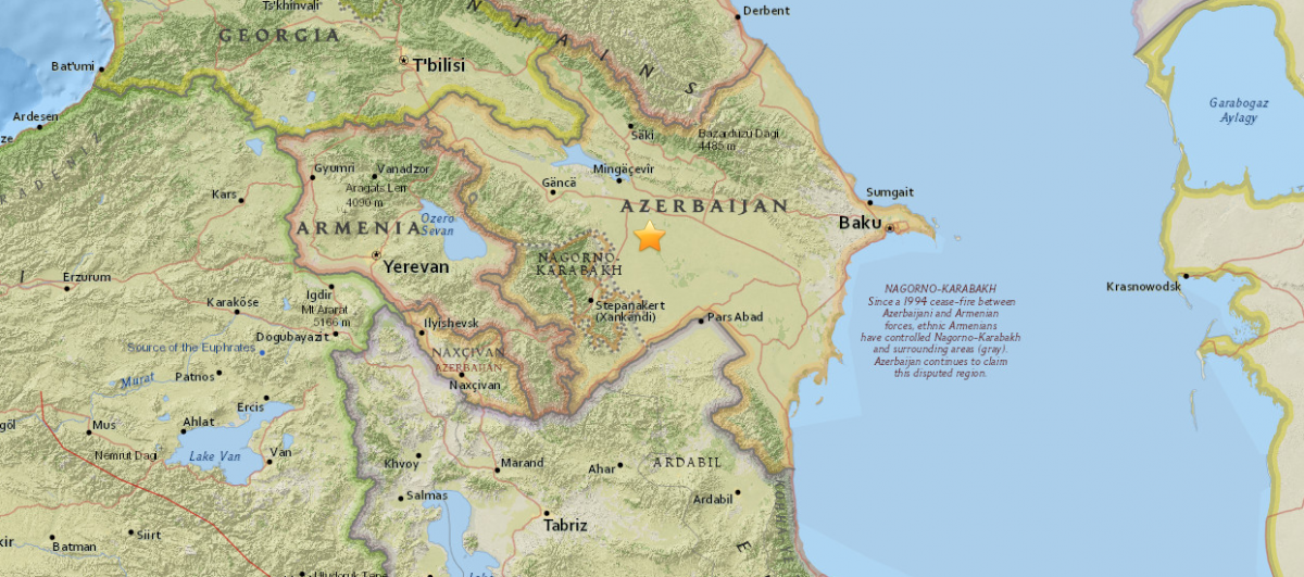 Епіцентр землетрусу розташовувався поблизу міста Барда / фото usgs.gov Епіцентр землетрусу розташовувався поблизу міста Барда / фото usgs.gov