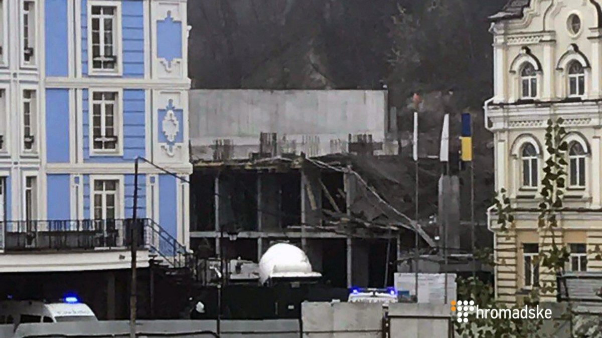 у Києві обвалилися перекриття на будівлі, яка зводиться / фото Громадське у Києві обвалилися перекриття на будівлі, яка зводиться / фото Громадське